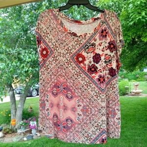 Maurices 24/7 Fairhaven Patchwork Tee, L